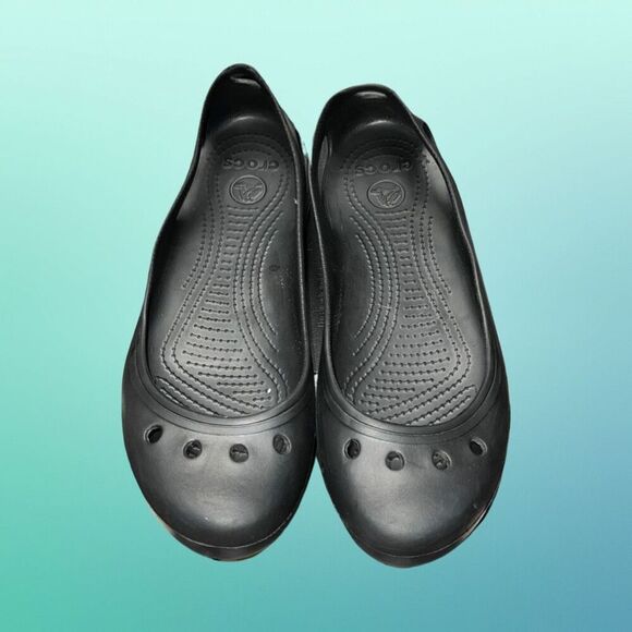 Crocs Kadee Black Ballet Flats Comfort Shoes Slingback Size 11 - Picture 2 of 6